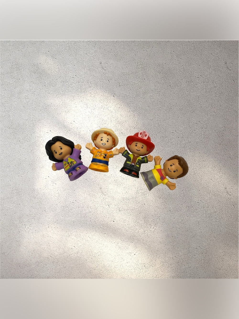Fisher Price Little People Figure Lot of 4 Firefighter Vacation Tourist Boy